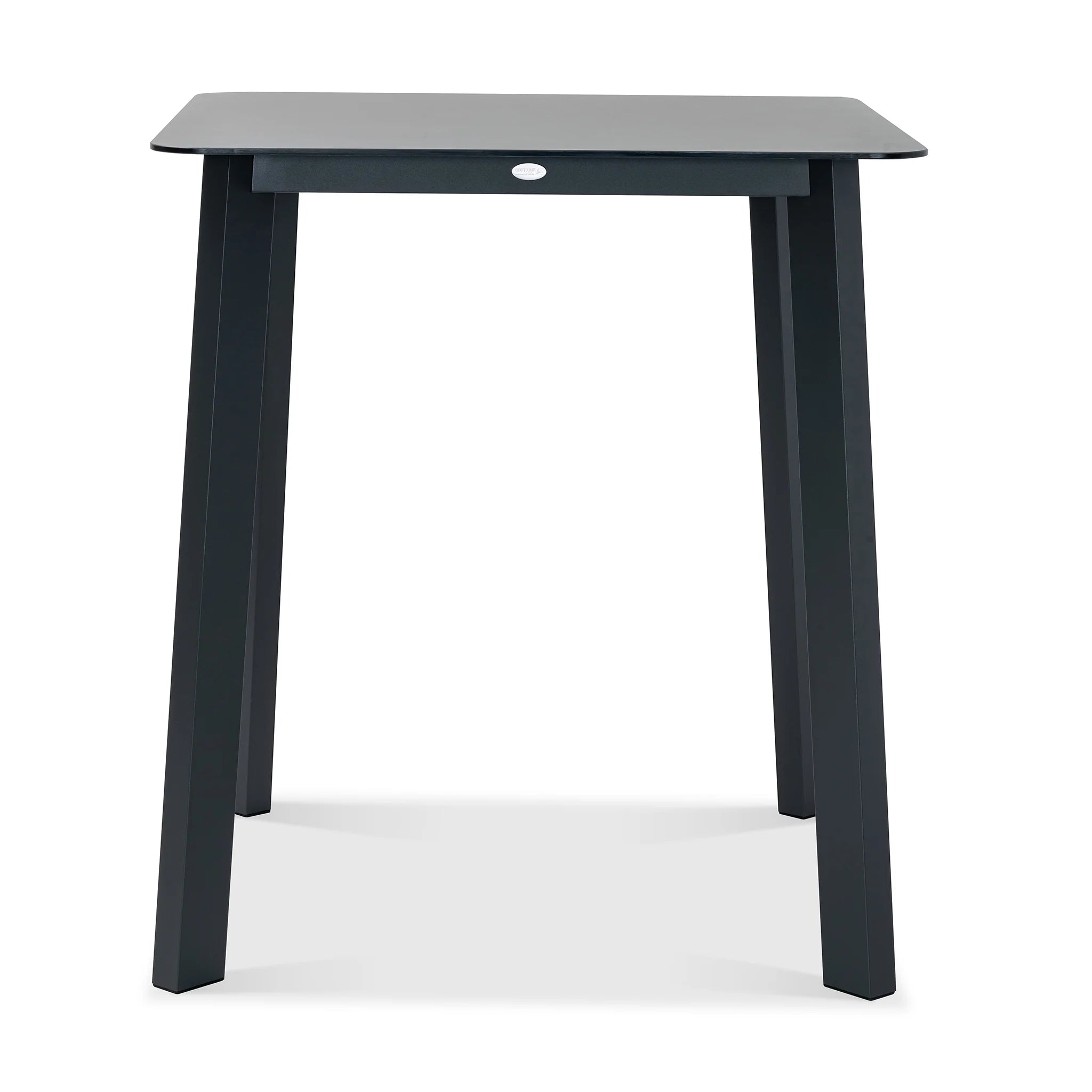 Modern Dark Gray Outdoor Dining Set with Bar Table & 4 Woven Chairs, Patio Furniture Set