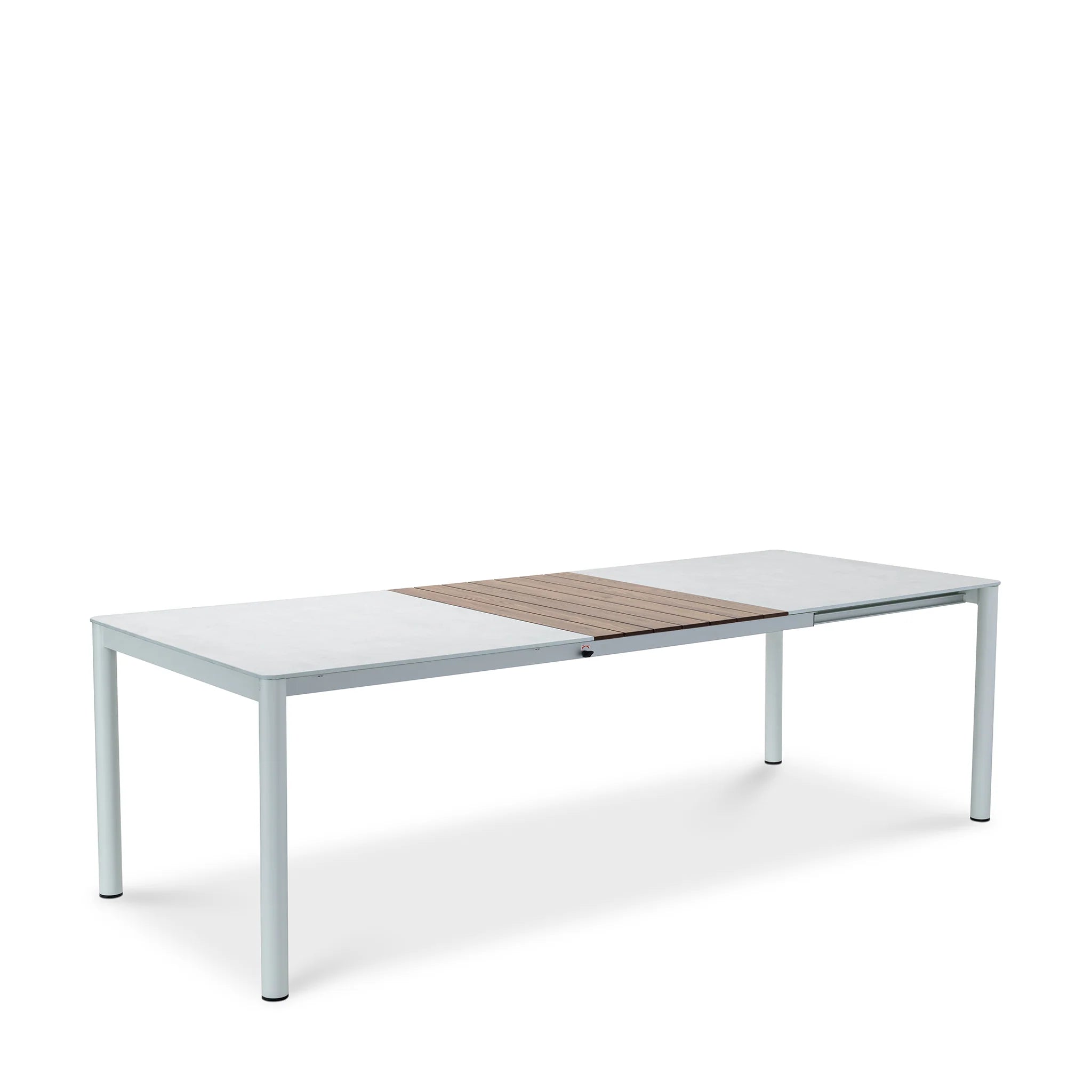 Modern White & Gray Outdoor Dining Set with Rectangular Table & 6 Chairs, Patio Furniture Set