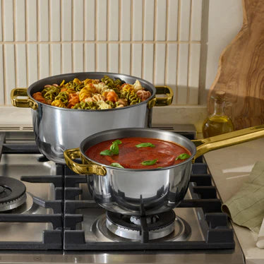 Titanium Stainless Steel Cookware Set 6-Piece, Tri-Ply Professional Cookware