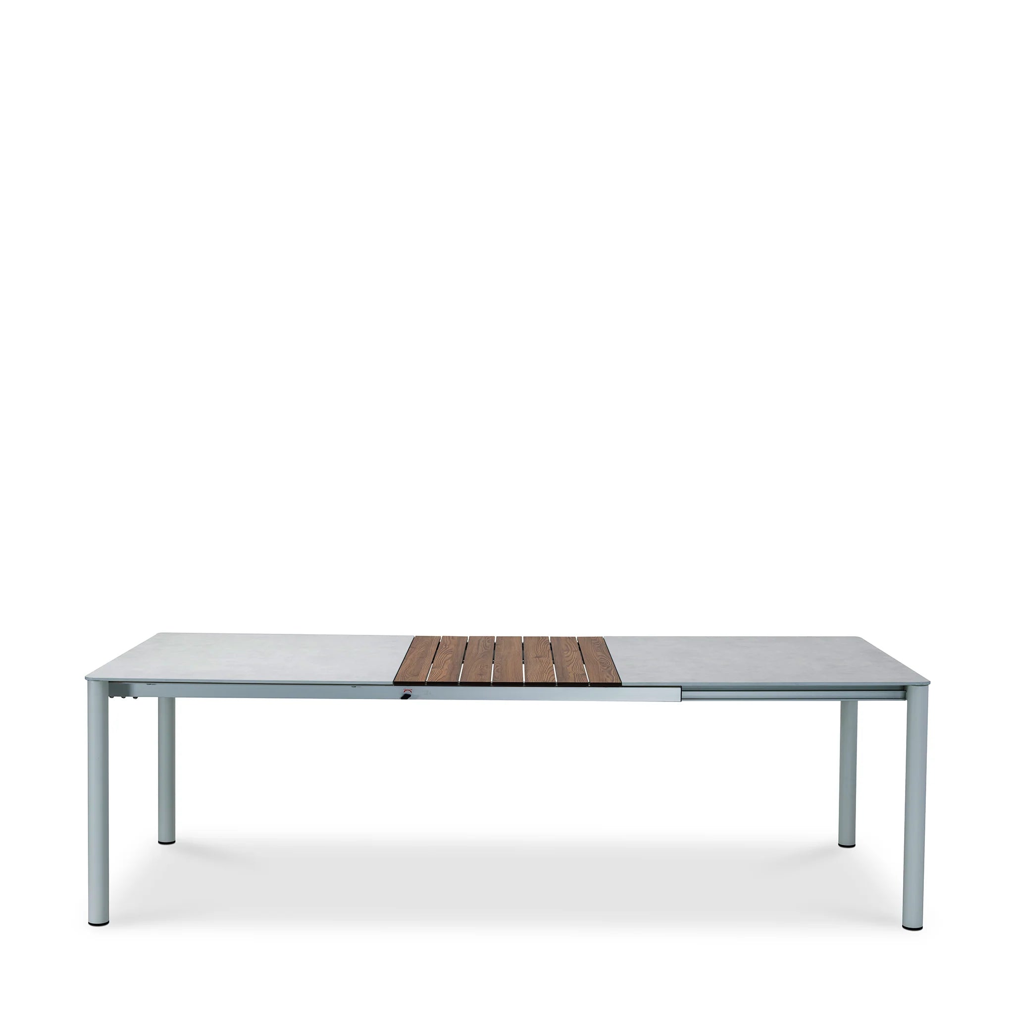 Modern White & Gray Outdoor Dining Set with Rectangular Table & 6 Chairs, Patio Furniture Set