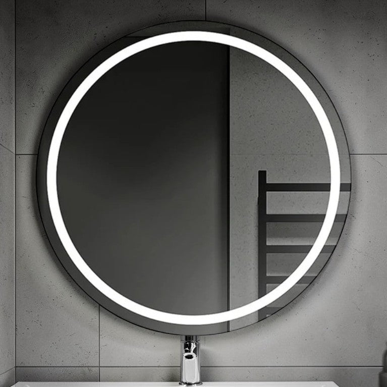 LED Smart Bathroom Mirror Round Backlit 16-Inch, Wall Mounted Illuminated Mirror