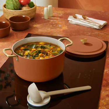 Ceramic Nonstick Cookware Set Orange 12-Piece, Complete Kitchen Cookware with Storage